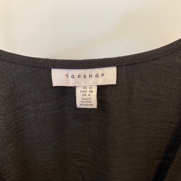 SOLD Top Shop Deep V Blouse with Buckle - Picture 5 of 5
